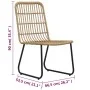 Gartentisch- und Stühle-Set, 3-teilig, eichenfarbenes synthetisches Rattan von vidaXL, Gartensets - Ref: Foro24-48583, Preis:...