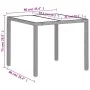 Garden table light gray PE rattan glass surface 90x90x75cm by , Garden tables - Ref: Foro24-368122, Price: 107,73 €, Discount: %