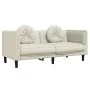 Cream velvet 2-seater sofa with cushions by , Sofas - Ref: Foro24-372639, Price: 241,00 €, Discount: %