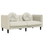 Cremefarbenes 2-Sitzer-Sofa aus Samt mit Kissen von , Sofas - Ref: Foro24-372639, Preis: 244,34 €, Rabatt: %