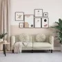 Cream velvet 2-seater sofa with cushions by , Sofas - Ref: Foro24-372639, Price: 241,00 €, Discount: %