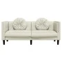 Cream velvet 2-seater sofa with cushions by , Sofas - Ref: Foro24-372639, Price: 241,00 €, Discount: %
