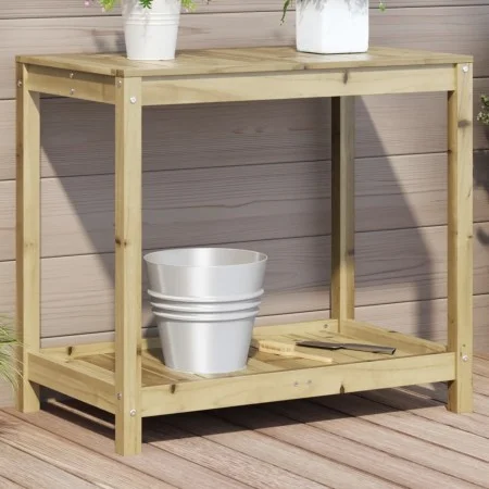 Plantation table with impregnated pine wood shelf 82.5x50x75cm by , Pot stands - Ref: Foro24-832401, Price: 77,54 €, Discount: %
