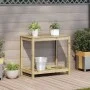 Mesa plantación con estante madera pino impregnada 82,5x50x75cm de , Soportes para macetas - Ref: Foro24-832401, Precio: 77,5...