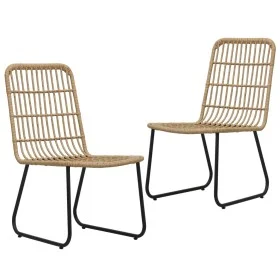 Garden chairs 2 units synthetic rattan color oak by vidaXL, Garden chairs - Ref: Foro24-48582, Price: 224,24 €, Discount: %