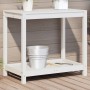 Pflanztisch mit Ablage aus weißem Kiefernholz, 82,5 x 50 x 75 cm von , Topfständer - Ref: Foro24-832398, Preis: 86,78 €, Raba...