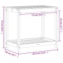 Pflanztisch mit Ablage aus weißem Kiefernholz, 82,5 x 50 x 75 cm von , Topfständer - Ref: Foro24-832398, Preis: 86,78 €, Raba...