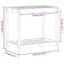 Planting table with white pine wood shelf 82.5x50x75 cm by , Pot stands - Ref: Foro24-832398, Price: 61,52 €, Discount: %