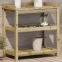 Plantagentisch mit imprägnierten Holzregalen 82,5 x 45 x 86,5 cm von , Topfständer - Ref: Foro24-832436, Preis: 104,97 €, Rab...