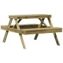 Impregnated pine wood picnic table 105x134x75 cm by , Garden tables - Ref: Foro24-832571, Price: 142,70 €, Discount: %