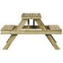 Impregnated pine wood picnic table 105x134x75 cm by , Garden tables - Ref: Foro24-832571, Price: 144,52 €, Discount: %