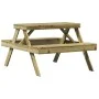 Impregnated pine wood picnic table 105x134x75 cm by , Garden tables - Ref: Foro24-832571, Price: 142,70 €, Discount: %