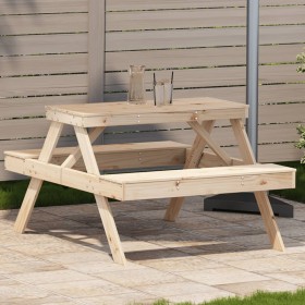 Picknicktisch aus massivem Kiefernholz, 105 x 134 x 75 cm von , Gartentische - Ref: Foro24-832567, Preis: 109,99 €, Rabatt: %