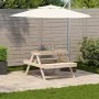 Solid pine wood picnic table 105x134x75 cm by , Garden tables - Ref: Foro24-832567, Price: 108,86 €, Discount: %