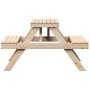 Picknicktisch aus massivem Kiefernholz, 105 x 134 x 75 cm von , Gartentische - Ref: Foro24-832567, Preis: 109,99 €, Rabatt: %