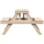 Solid pine wood picnic table 105x134x75 cm by , Garden tables - Ref: Foro24-832567, Price: 108,86 €, Discount: %