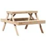 Solid pine wood picnic table 105x134x75 cm by , Garden tables - Ref: Foro24-832567, Price: 108,86 €, Discount: %