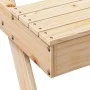 Solid pine wood picnic table 105x134x75 cm by , Garden tables - Ref: Foro24-832567, Price: 108,86 €, Discount: %