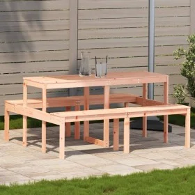 Douglas solid wood picnic table 160x134x75 cm by , Garden tables - Ref: Foro24-832565, Price: 145,53 €, Discount: %
