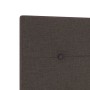 Estructura de cama con cabecera Marrón oscuro 200 x 200 cm tela
