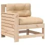 Sofá de jardín con reposabrazos y cojín madera maciza de pino de , Sofás de exterior - Ref: Foro24-844919, Precio: 82,17 €, D...