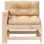 Sofá de jardín con reposabrazos y cojín madera maciza de pino de , Sofás de exterior - Ref: Foro24-844919, Precio: 82,17 €, D...