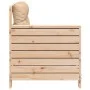 Sofá de jardín con reposabrazos y cojín madera maciza de pino de , Sofás de exterior - Ref: Foro24-844919, Precio: 82,17 €, D...