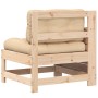 Garden sofa with armrests and cushion in solid pine wood by , Outdoor sofas - Ref: Foro24-844919, Price: 82,85 €, Discount: %