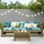Gartenhocker aus imprägniertem Kiefernholz 62x30x32 cm von , Outdoor-Sofas - Ref: Foro24-844897, Preis: 36,93 €, Rabatt: %