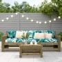 Gartenhocker aus imprägniertem Kiefernholz 62x30x32 cm von , Outdoor-Sofas - Ref: Foro24-844897, Preis: 37,45 €, Rabatt: %