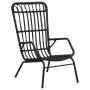 Schwarzer Gartenstuhl aus synthetischem Rattan von vidaXL, Gartenstühle - Ref: Foro24-48581, Preis: 213,06 €, Rabatt: %