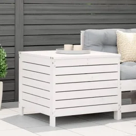 Gartenhocker aus massivem weißem Kiefernholz 62x63,5x53,5 cm von , Outdoor-Sofas - Ref: Foro24-844904, Preis: 86,49 €, Rabatt: %