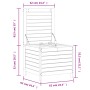 Gartenhocker aus massivem weißem Kiefernholz 62x63,5x53,5 cm von , Outdoor-Sofas - Ref: Foro24-844904, Preis: 87,33 €, Rabatt: %
