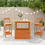 Mesa de jardín madera maciza de pino marrón cera 100x50x75 cm de , Mesas de jardín - Ref: Foro24-844910, Precio: 71,08 €, Des...