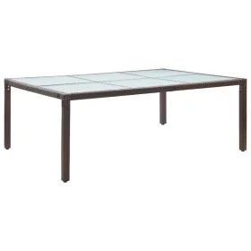 Brown garden dining table 200x150x74 cm synthetic rattan by vidaXL, Garden tables - Ref: Foro24-46128, Price: 246,26 €, Disco...