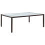 Brown garden dining table 200x150x74 cm synthetic rattan by vidaXL, Garden tables - Ref: Foro24-46128, Price: 247,76 €, Disco...