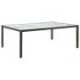 Brown garden dining table 200x150x74 cm synthetic rattan by vidaXL, Garden tables - Ref: Foro24-46128, Price: 244,77 €, Disco...