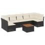 Set de sofás de jardín 8 piezas y cojines ratán sintético negro de , Conjuntos de jardín - Ref: Foro24-3255902, Precio: 449,8...
