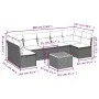 8-piece garden sofa set and black synthetic rattan cushions by , Garden sets - Ref: Foro24-3255902, Price: 433,35 €, Discount: %