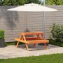Picknicktisch aus massivem, wachsbraunem Kiefernholz, 105 x 134 x 75 cm von , Gartentische - Ref: Foro24-844649, Preis: 131,3...