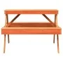 Mesa de pícnic madera maciza de pino marrón cera 105x134x75 cm de , Mesas de jardín - Ref: Foro24-844649, Precio: 117,03 €, D...