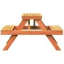 Mesa de pícnic madera maciza de pino marrón cera 105x134x75 cm de , Mesas de jardín - Ref: Foro24-844649, Precio: 117,03 €, D...