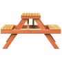 Picknicktisch aus massivem, wachsbraunem Kiefernholz, 105 x 134 x 75 cm von , Gartentische - Ref: Foro24-844649, Preis: 131,3...
