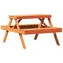 Mesa de pícnic madera maciza de pino marrón cera 105x134x75 cm de , Mesas de jardín - Ref: Foro24-844649, Precio: 117,03 €, D...