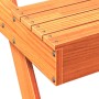 Picknicktisch aus massivem, wachsbraunem Kiefernholz, 105 x 134 x 75 cm von , Gartentische - Ref: Foro24-844649, Preis: 131,3...