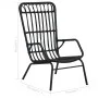 Schwarzer Gartenstuhl aus synthetischem Rattan von vidaXL, Gartenstühle - Ref: Foro24-48581, Preis: 209,45 €, Rabatt: %