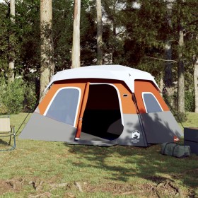 Family tent with LED 6 people quick opening gray orange by , tents - Ref: Foro24-94309, Price: 184,42 €, Discount: %
