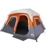 Tienda familiar con LED 6 personas apertura rápida gris naranja de , Tiendas de campaña - Ref: Foro24-94309, Precio: 181,68 €...