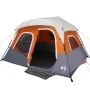 Tienda familiar con LED 6 personas apertura rápida gris naranja de , Tiendas de campaña - Ref: Foro24-94309, Precio: 181,68 €...