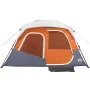Family tent with LED 6 people quick opening gray orange by , tents - Ref: Foro24-94309, Price: 181,68 €, Discount: %